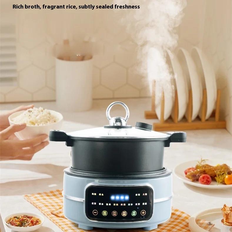 Large-Capacity Square Integrated Pot Multi-Functional Modern Air Fryer for Cross-Border Foreign Trade Cooking Rice Split Frying
