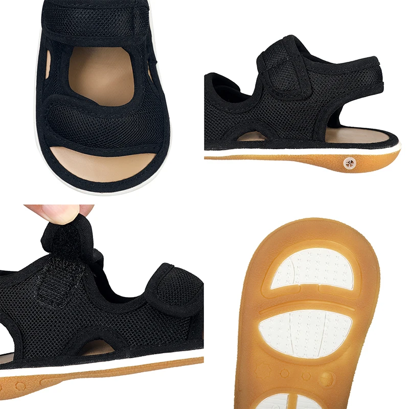 Sepatu sandal bayi laki-laki perempuan, Kasut panggilan bayi baru lahir, Anti Slip sol karet Anti slip