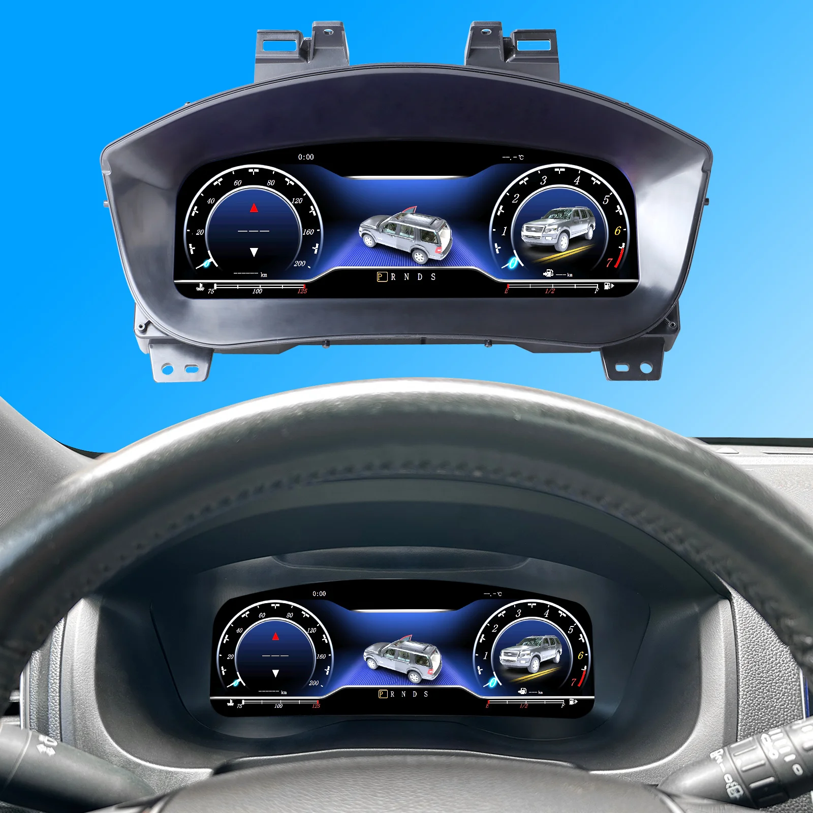 

12.3’’ digital instrument cluster for Ford Explorer 2017 2018 dashboard speedometer gauge, Wireless Carplay, tire pressure