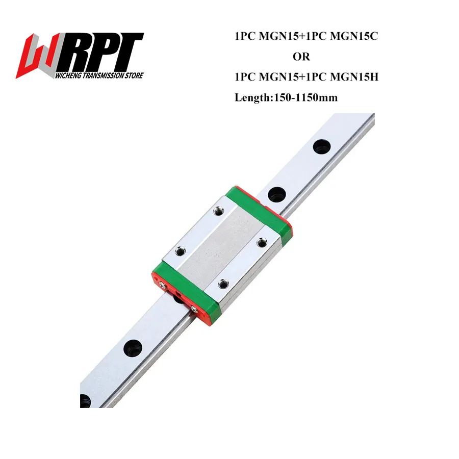 

Miniature Linear Guide MGN15 Guide Rail L From 150mm To 1150mm With MGN15C MGN15H Block Slider Carriage For CNC 3D Printer Parts