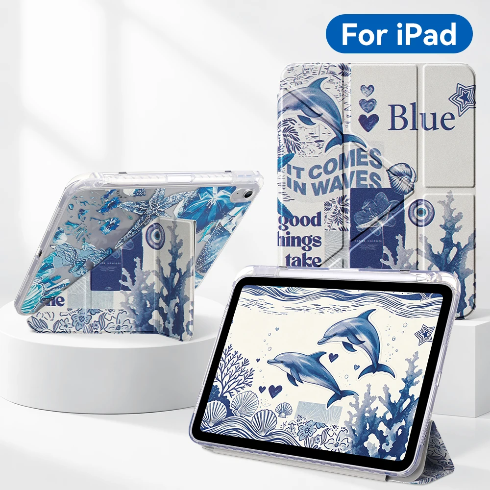 2026 For iPad Air 11 M3 M2 M4 Case For iPad 10th Generation 11th A16 Pro11 2018 Air 4  Air 5 Magnetic Case with Pen Holder
