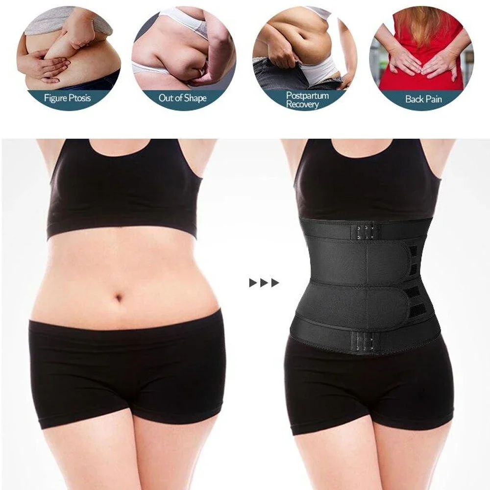 1PCS Women Men Waist Trainer Belt Tummy Control Workout Waist Cincher Sauna Sweat Girdle Sport Waist Trimmer Slim Belly Band