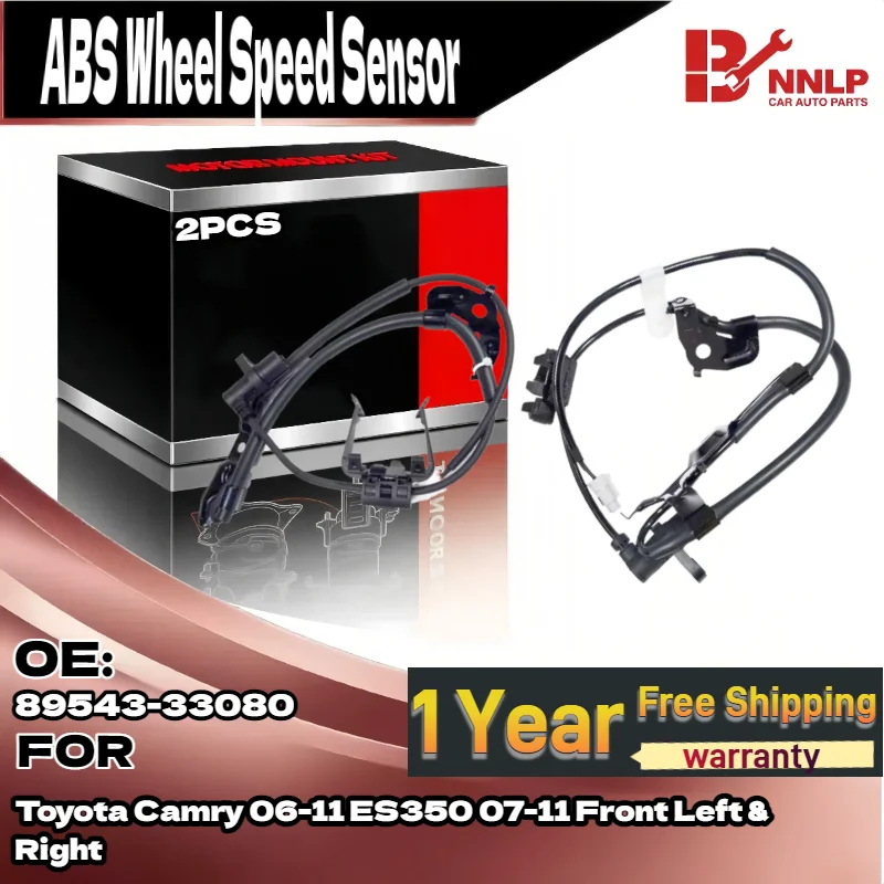 

Датчик скорости колеса ABS для Toyota Camry 06-11 ES350 07-11, передний левый и правый 89543-33080, 2 шт.