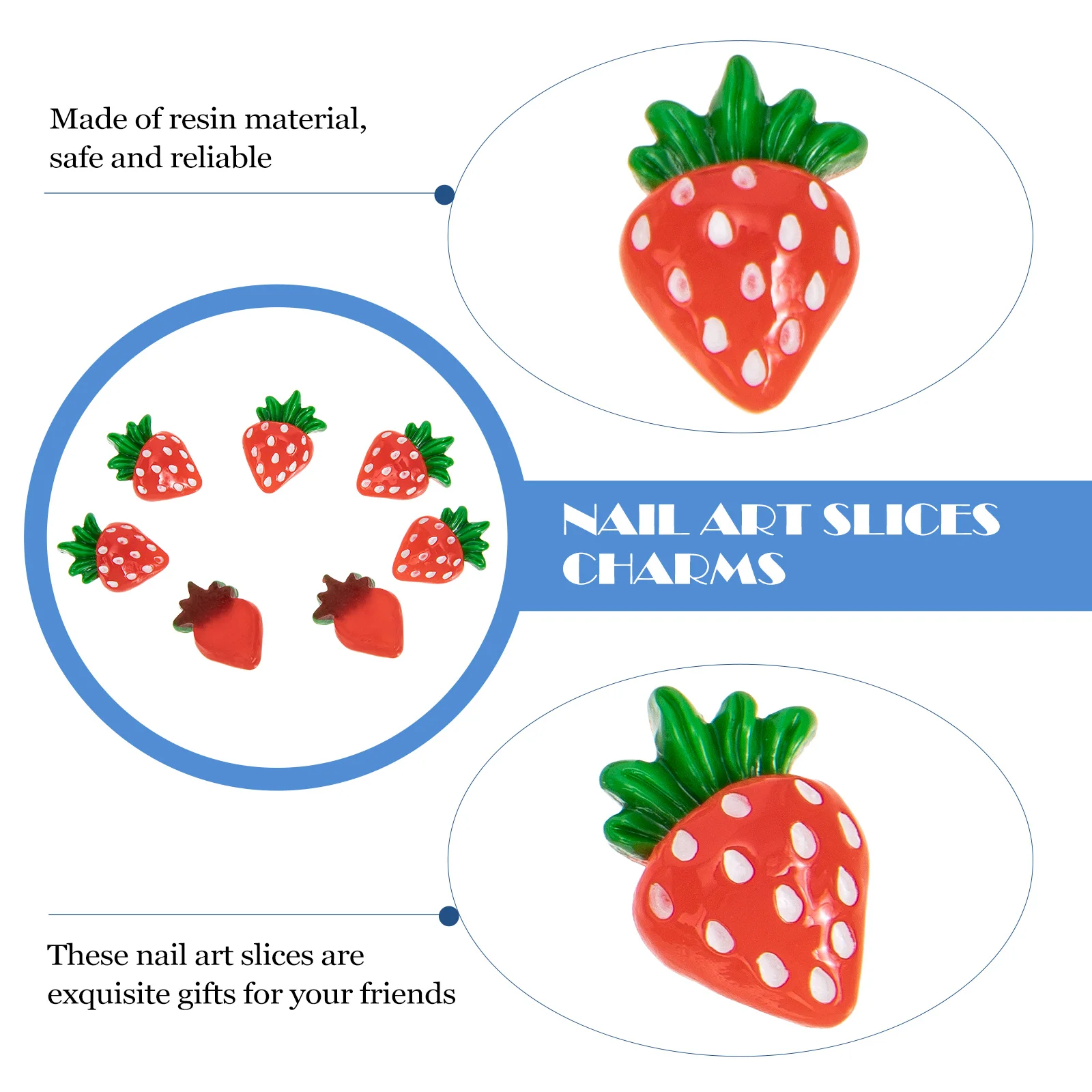 

30 шт., подвески для дизайна ногтей с клубникой, ломтики ногтей, принадлежности для самостоятельного изготовления, чехол для домашнего телефона, смоляные ногти, очаровательные украшения с фруктами