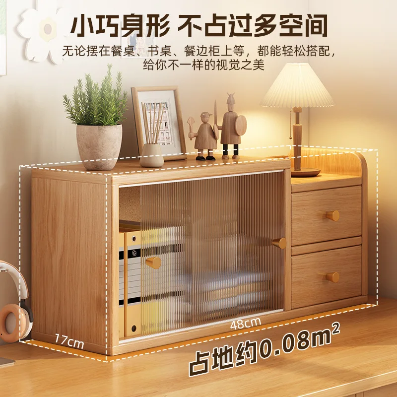 Desktop Shelf Multi-layer Storage Cabinet Tea Cup Holder Living Room Desktop Side Cabinet Office