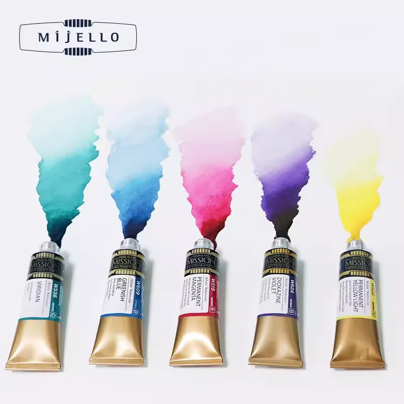 Mijello Mission Gold Water Color Series1 Natural Plant Extra Fine Watercolor Piant 15ml Tubes Painting Artists Drawing Supplies