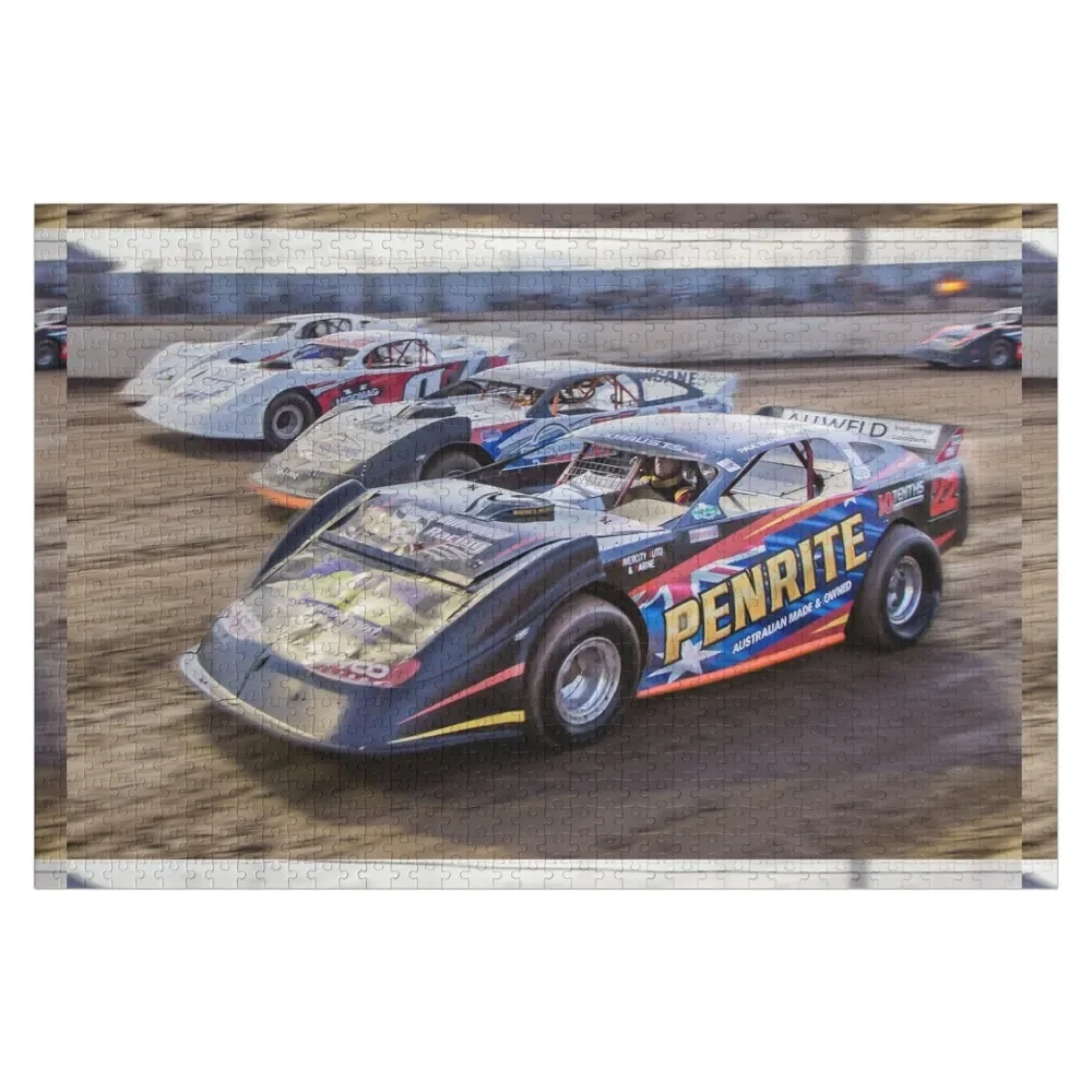 4 wide racing - Super Sedan National title pre-race driveby Jigsaw Puzzle regali personalizzati Puzzle personalizzato