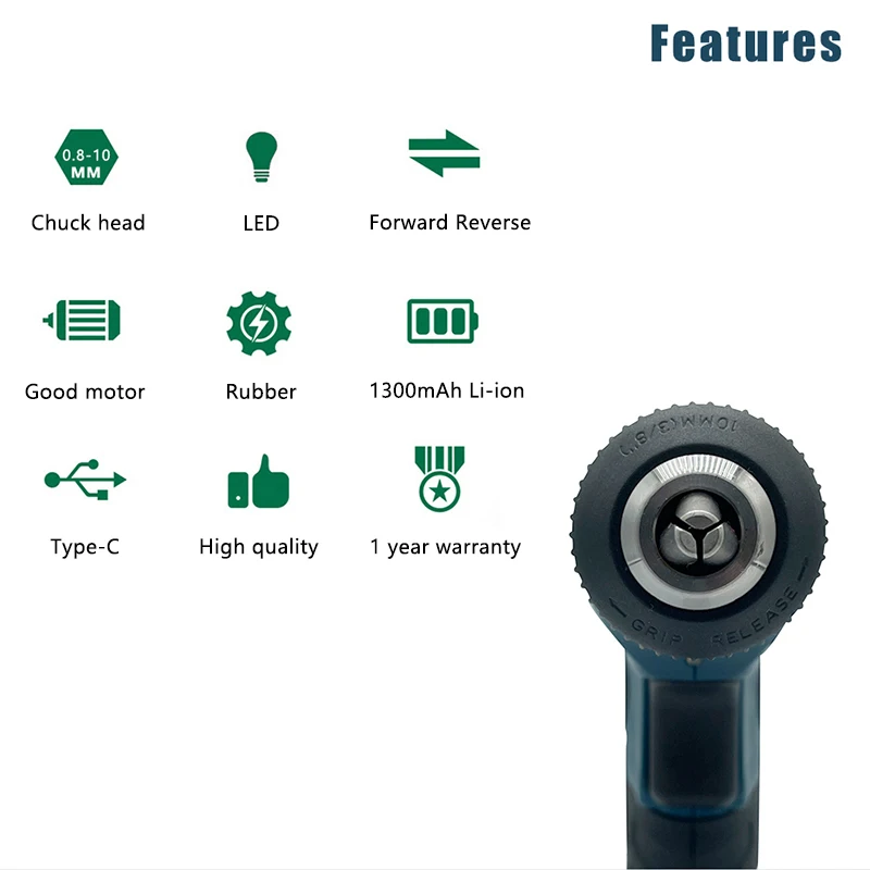 SHENHAOXU 8V Cordless Electric Screwdriver Mini Drill Portable Electric Drill Lithium Battery Operated Rechargeable Power Tools