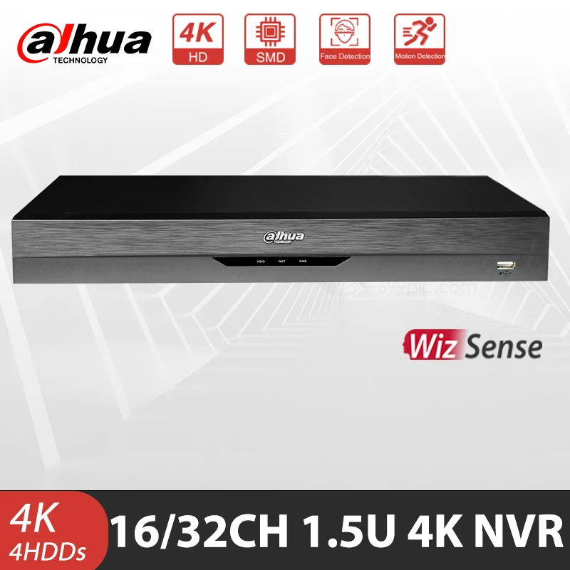 Dahua NVR4416-EI NVR4432-EI 16CH 32CH 1.5U 4HDDs WizSense Network Video Recorder NVR Camera System 4K Ai SMD Quick Quick Pick