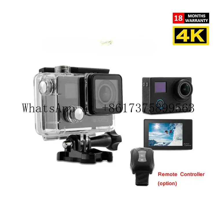 Portable WIFI Sports Cam 4K Action Ult ra HD Waterproof DV Camcorder 16MP