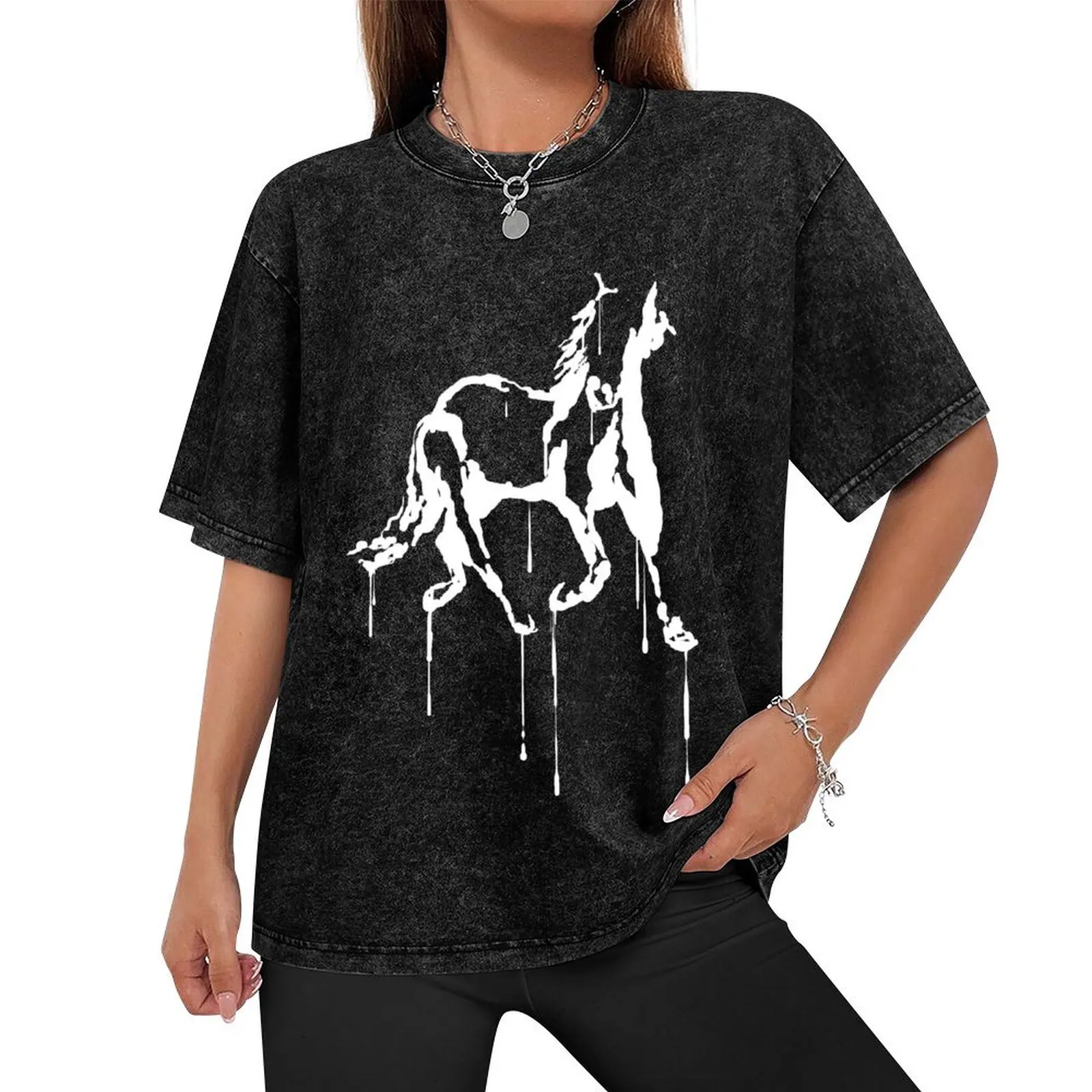 Splatter Horse (white) T-Shirt tees anime tshirt shirts graphic tees plain mens workout shirts