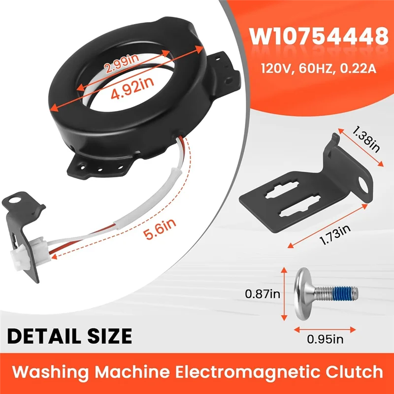 

A22F-Сменная шайба сцепления W10754448 для шайб Whirl-Pool, May-Tag, Ken-More, Cros-Ley - W10447973 Номер детали в комплекте