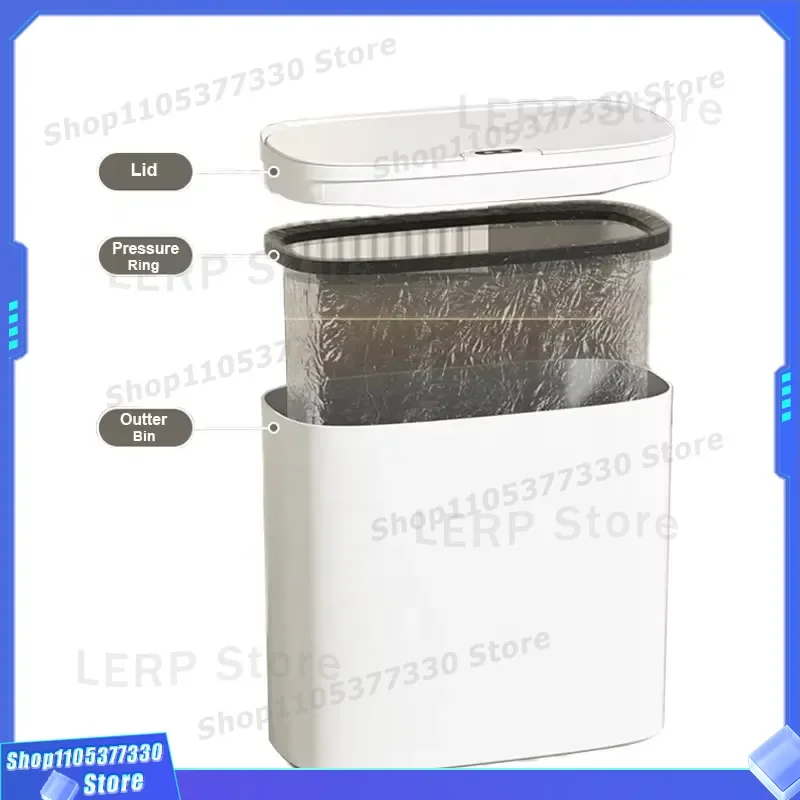 Smart Induction Trash Can Wall Mounted Waterproof Dustproof Bin for Home Office Kitchen Bathroom Hotel Bedroom Automatic