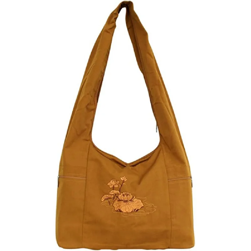 LATERONON Unisex One Shoulder Buddhist Bag - Tibetan Shaolin Temple Bag for Uniform Suit - Cotton and Canvas