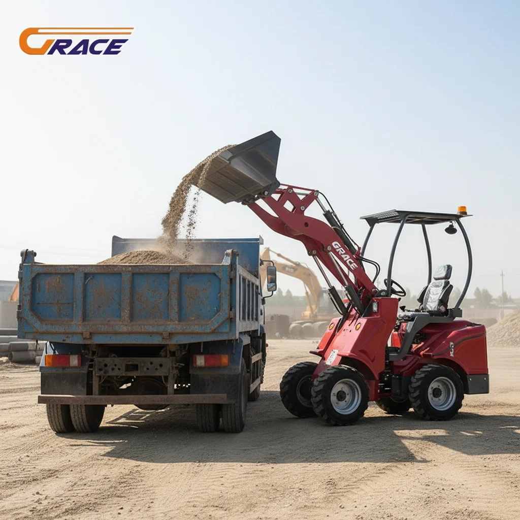 1 Ton Backhoe Loader Hydraulic Diesel Small Backhoe Loader for Digging & Loading