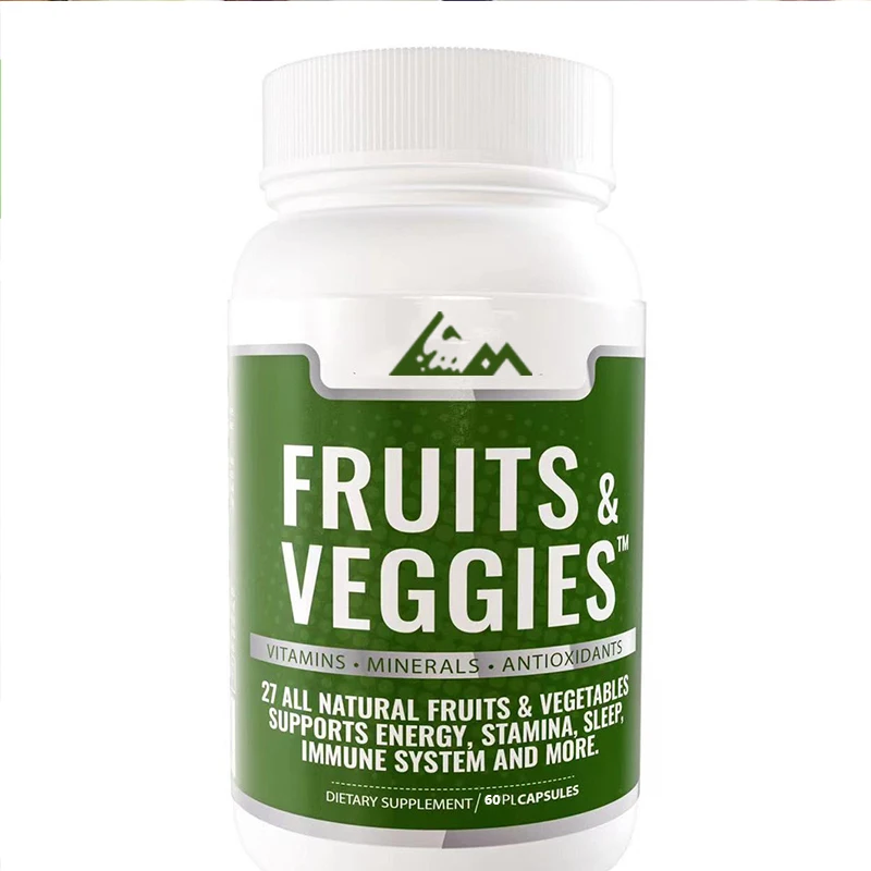 Fruit and vegetable supplements|made from 27 types of fruits and vegetables|vegetarian, non genetically modified food formula