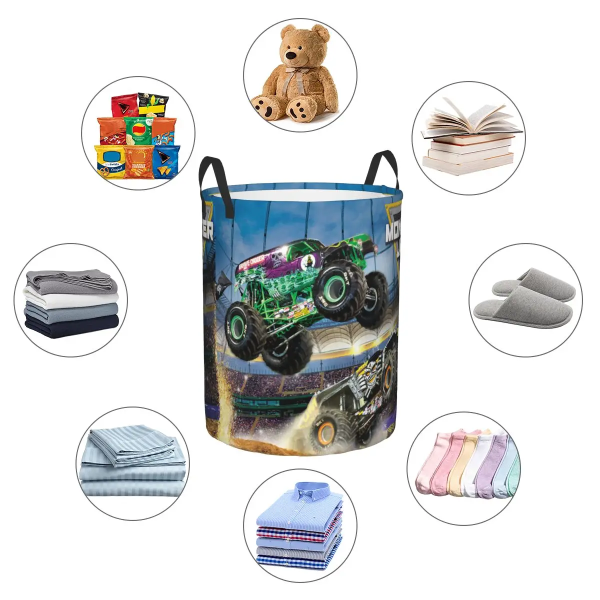 جامع الغسيل الكلاسيكي الوحش المربى نمط سلة الغسيل قابلة للطي منظم منزلي سلة غسيل الطفل منظم منزلي