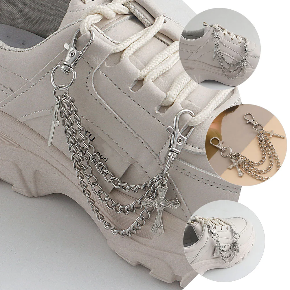 1 Pair Shoe Chains Shoe Decorations Shoe Charm Jewelry Shoe Lace Charm for Men Women clog chains shoe charms