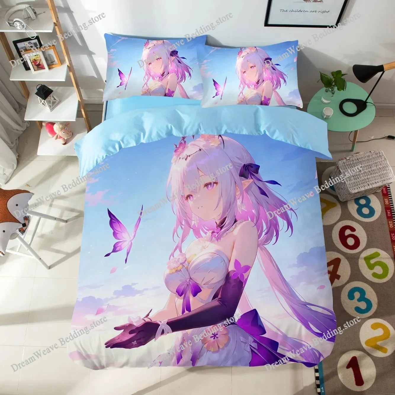 Anime Cartoon Pattern Duvet Cover Set Honkai Star Rail Bedding Set Singletwin Size Dormitory Decor Bedroom Decor for TeenFQH