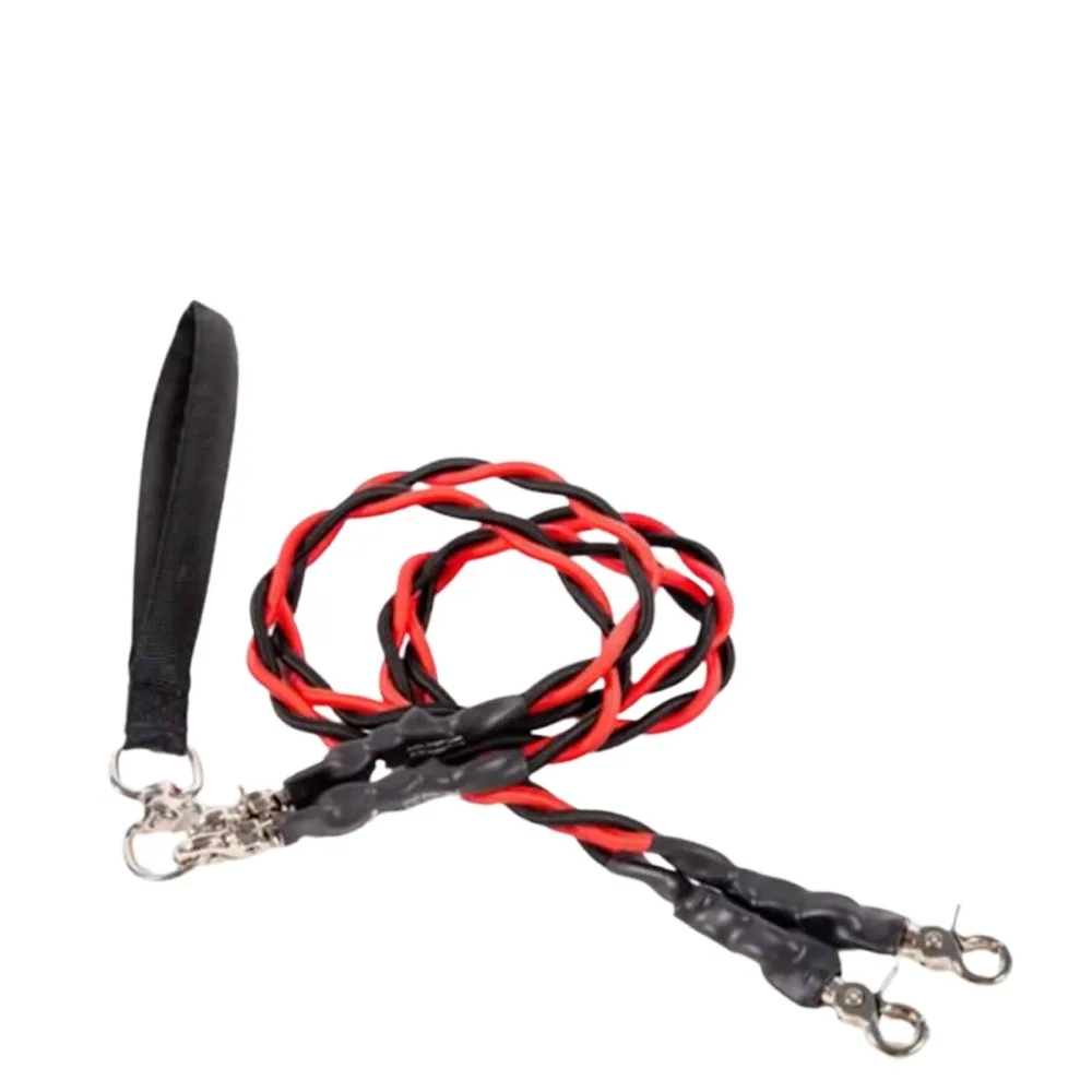 

New Tangle-Free Swivel Double Bungee Leash Shock Absorbing Comfortable Pet Leash Retractable Dog Rope Pet Accessories