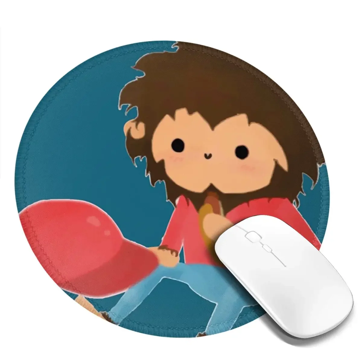 Sneaky Sasquatch Funny Big Head For Game Lover Round Mouse Pad Computer Keyboard Mouse Mat Gaming Laptop Desk Mat