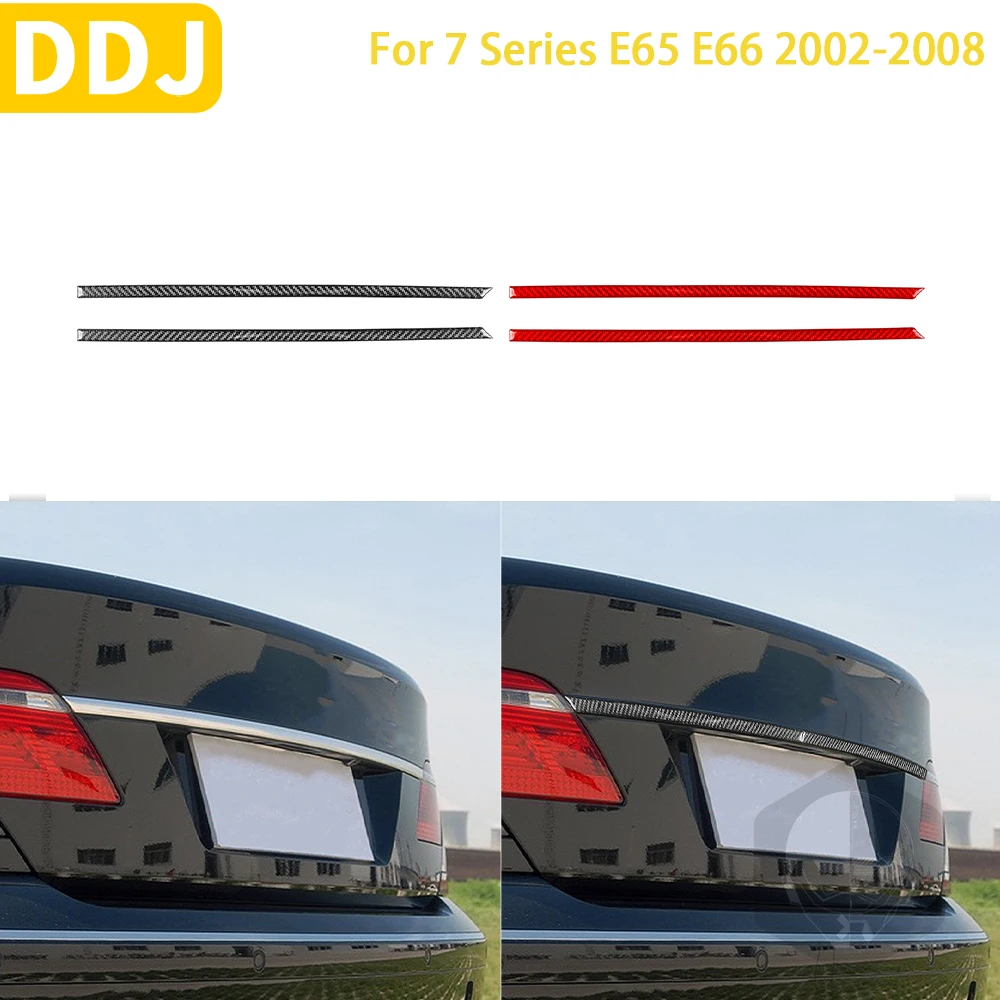 For BMW 7 Series E65 E66 2002 2003 2004 2005 2006 2007 2008 Accessories Carbon Fiber Exterior Trunk Trim Sticker Decorative