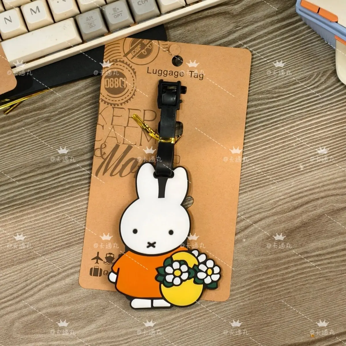 Cute Miffy Rabbit Cartoon Design Luggage Tag Baggage ID Tag Travel Suitcase Label Creative Personality Accessory For Suitcase