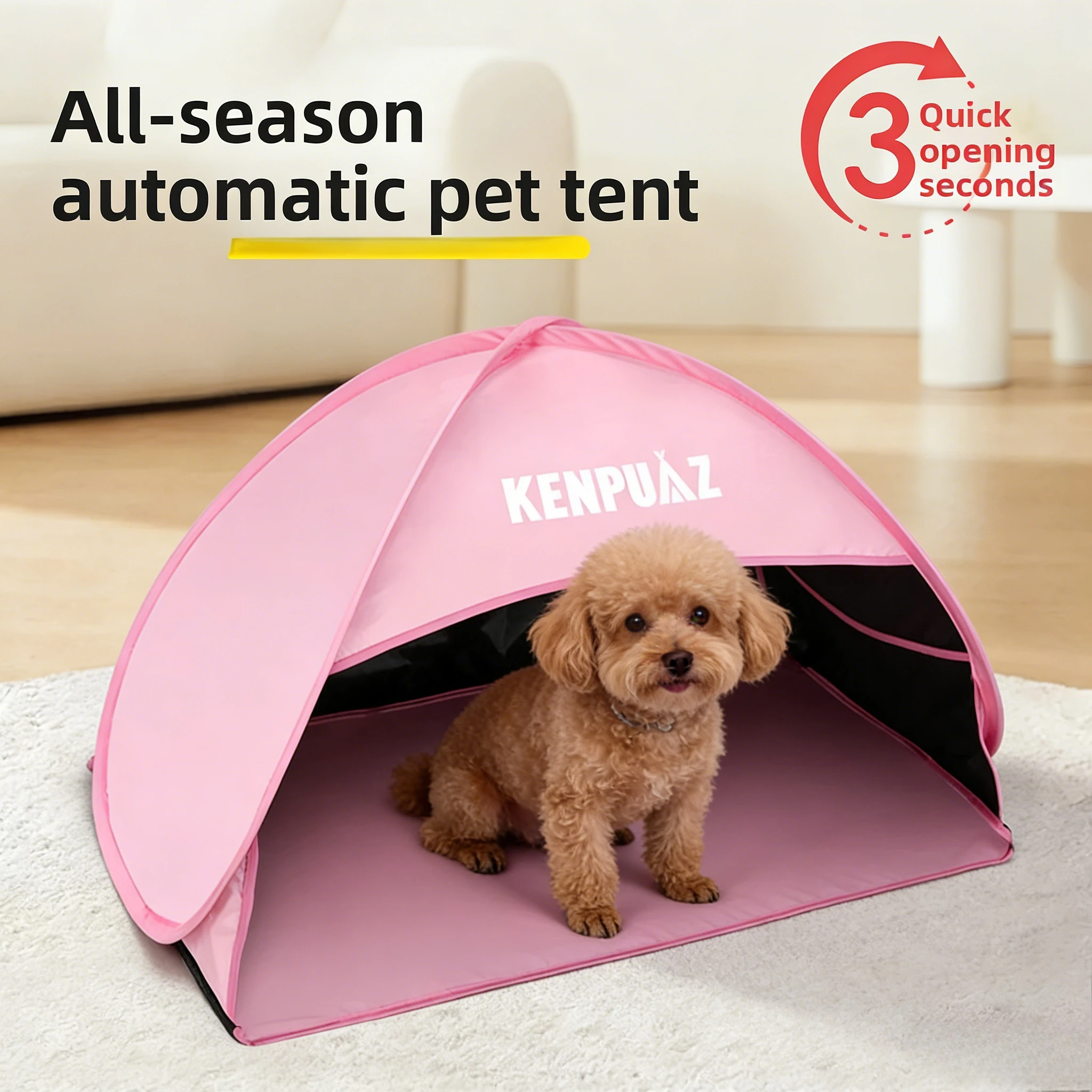 

All Season Automatic Pet Tent Foldable Cat Dog Shelter Portable Indoor Outdoor Sunshade Pet House Windproof Pet Cave