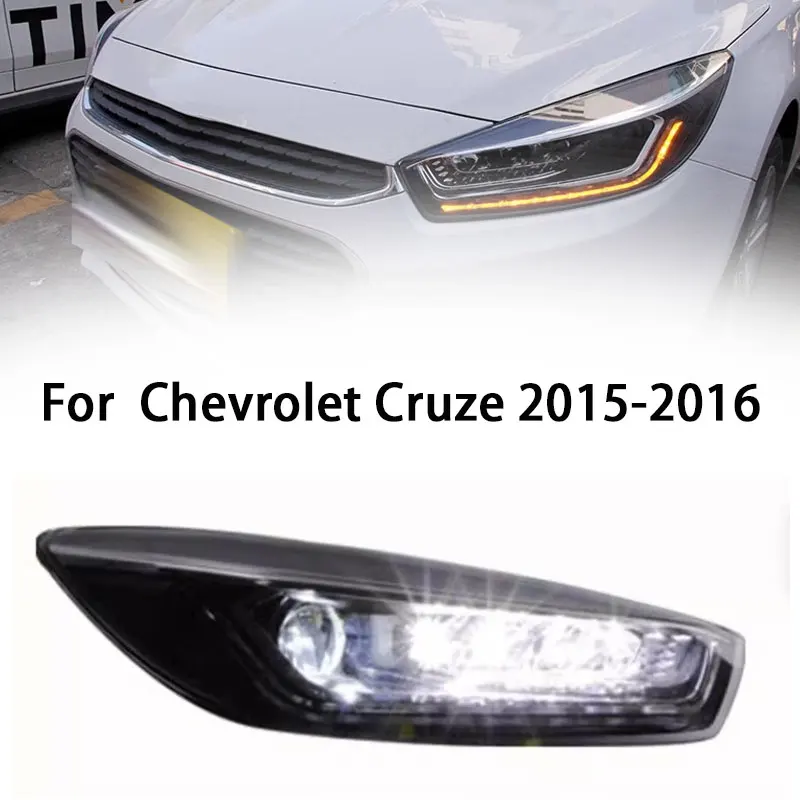 

Фонарь головного света для Chevrolet Cruze светодиодный, фара головного света 2015 2016, фары Cruze DRL, сигнал поворота, фара дальнего света, объектив проектора Angel Eye