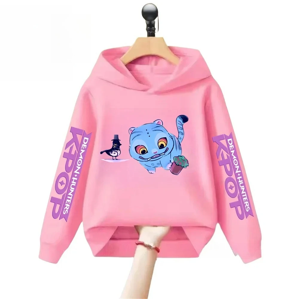 

Autumn KPop Demon Hunters Print Children's Hoodies Long Sleeve Kids Sweatshirt Anime Cartoon Fashion Casual Boys Warm Pullover