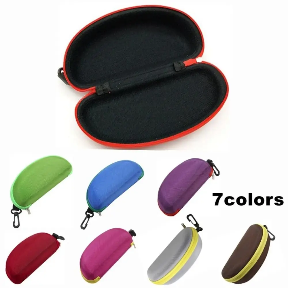 EVA Glasses Case Carabiner Hook Hard Shell Eyeglasses Protector Box Zipper Multi-functional Eyeglasses Holder Outdoor Activities
