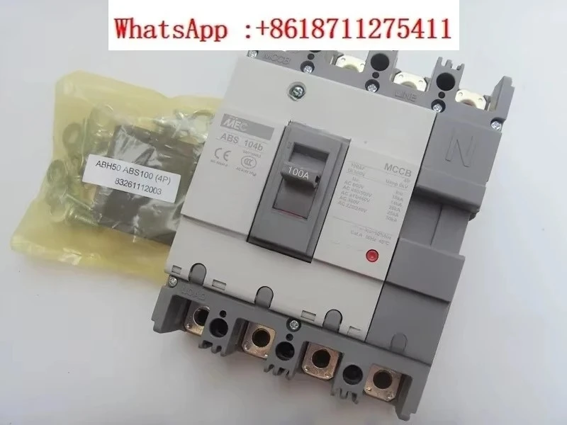 Authentic Electric MEC Plastic Case Circuit Breaker ABS104b 4P 75A 100A Air Switch