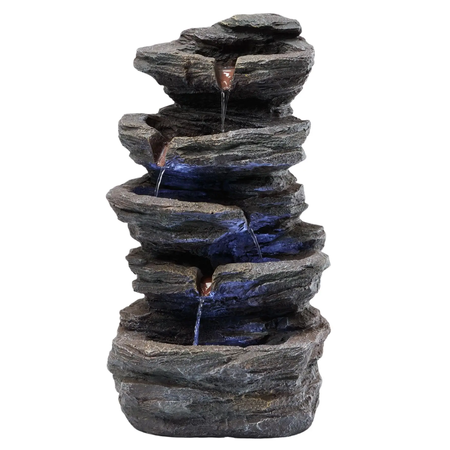 Outdoor Water Fountain with Lights, for Garden, Patio, Courtyard