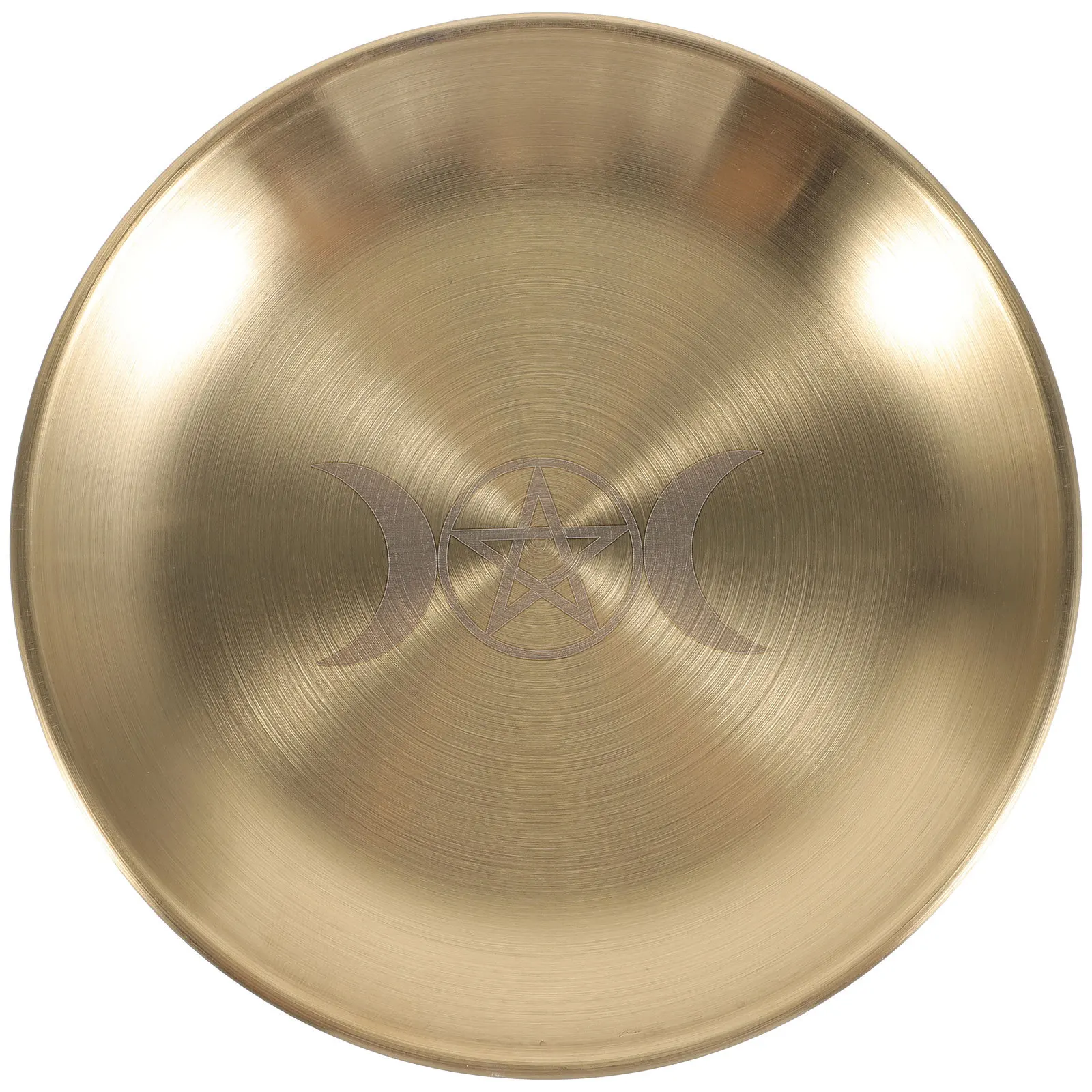 

Witch Altar Tray Metal Jewelry Plate Iron Ring Necklace Bracelet Holder Sacred Ritual Display Dish Pentagram