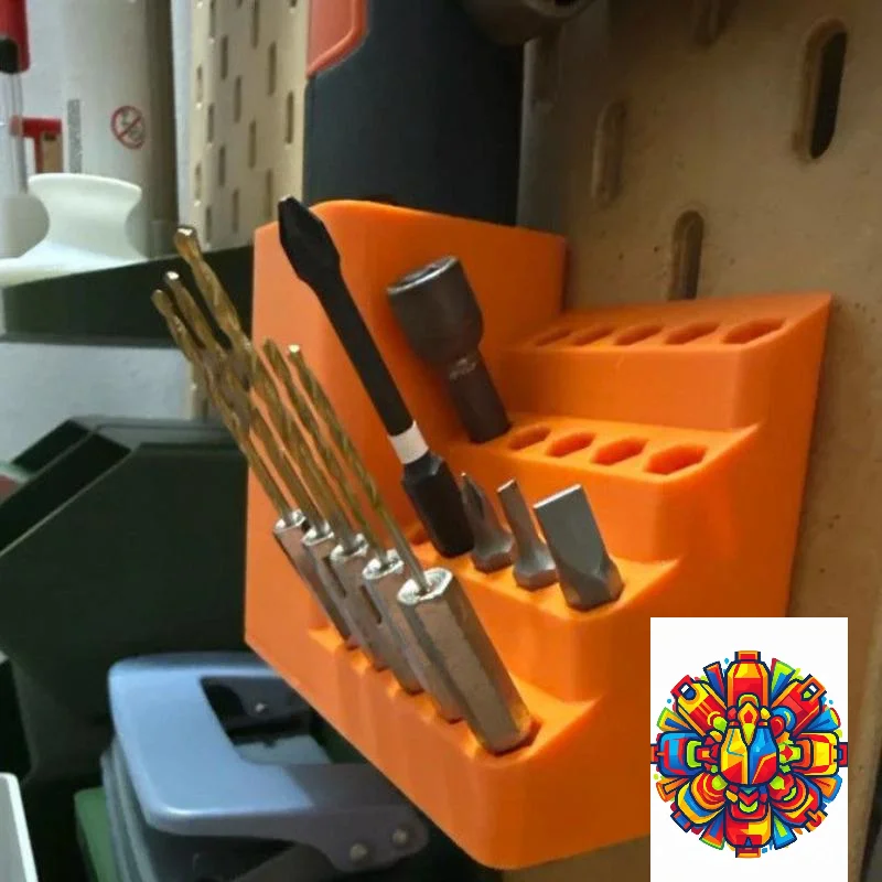 Screwdriver Head Storage Toolbox Hole Board Screwdriver Stand Hex Shank Organiser Drill Holder 50 Holes Bit Organiser