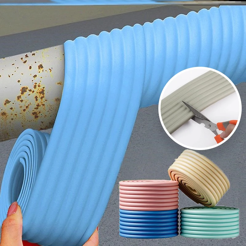 

Anti-freezing Winter Outdoor Water Pipe 2M Thermal Insulation Foam Self-adhesive Tapes Pipe Decorative Strip Anti-collision