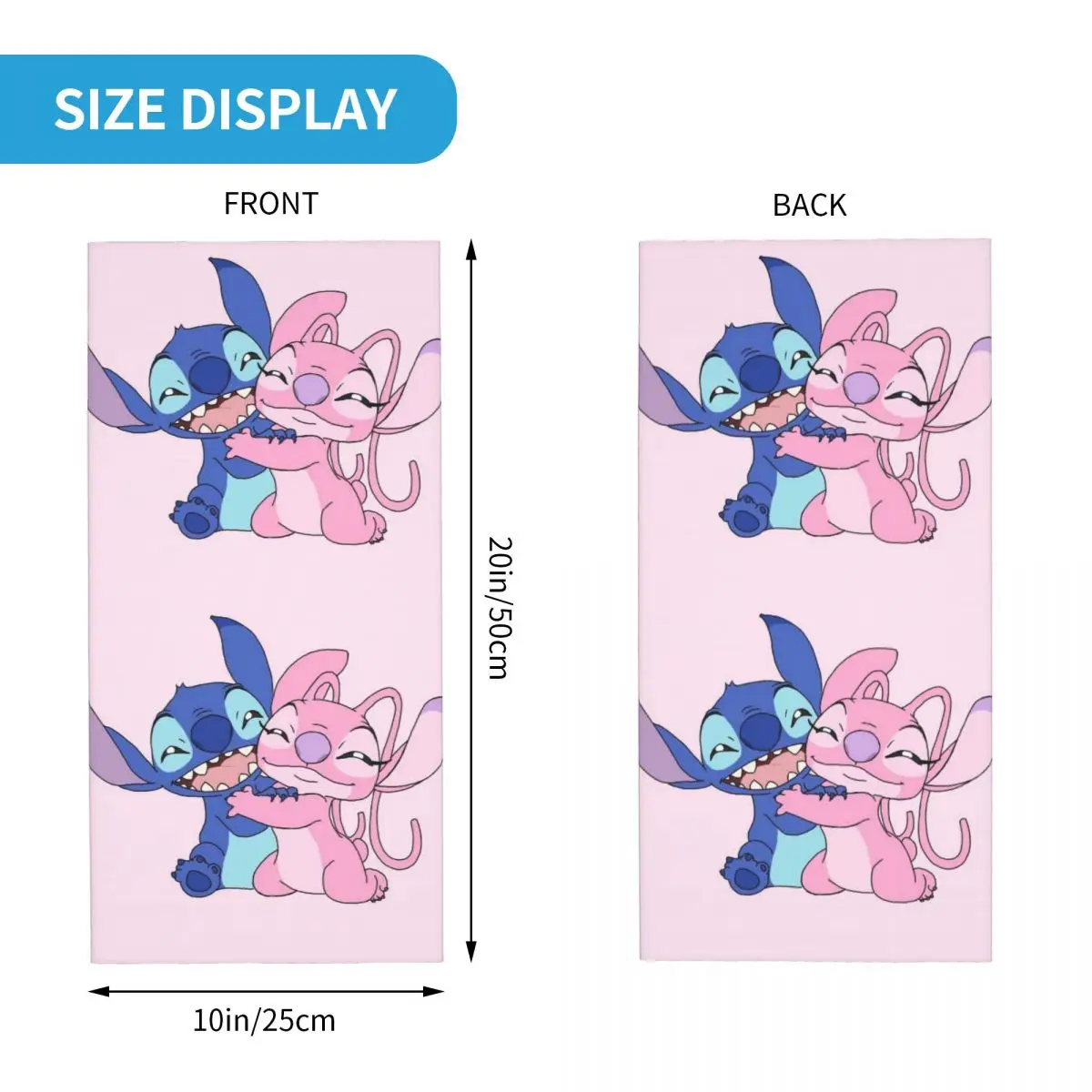 Custom Lilo And Stitch Neck Gaiter Women Men UV Face Shield Winter Disney Bandana Scarf for Ski