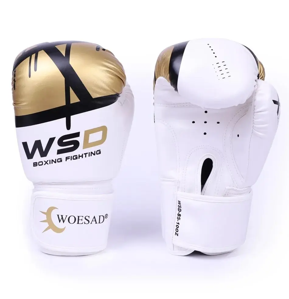 Boxing Gloves Professional Boxing Gloves Men Training Fighting Gloves PU Leather Breathable Karate Kickboxing Muay Women 10 12oz