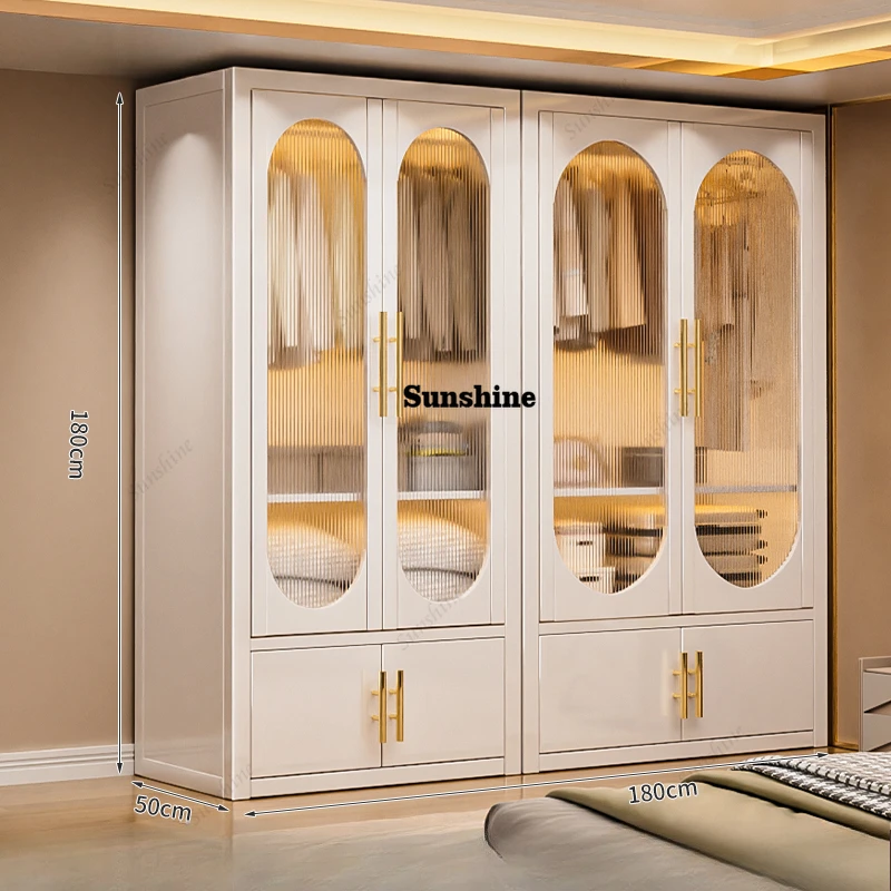 

New Iron Bedroom Wardrobes Apartment Modern Simple Locker White Metal Wardrobe Open Girls 2025 Armario De Ropa Furniture Home