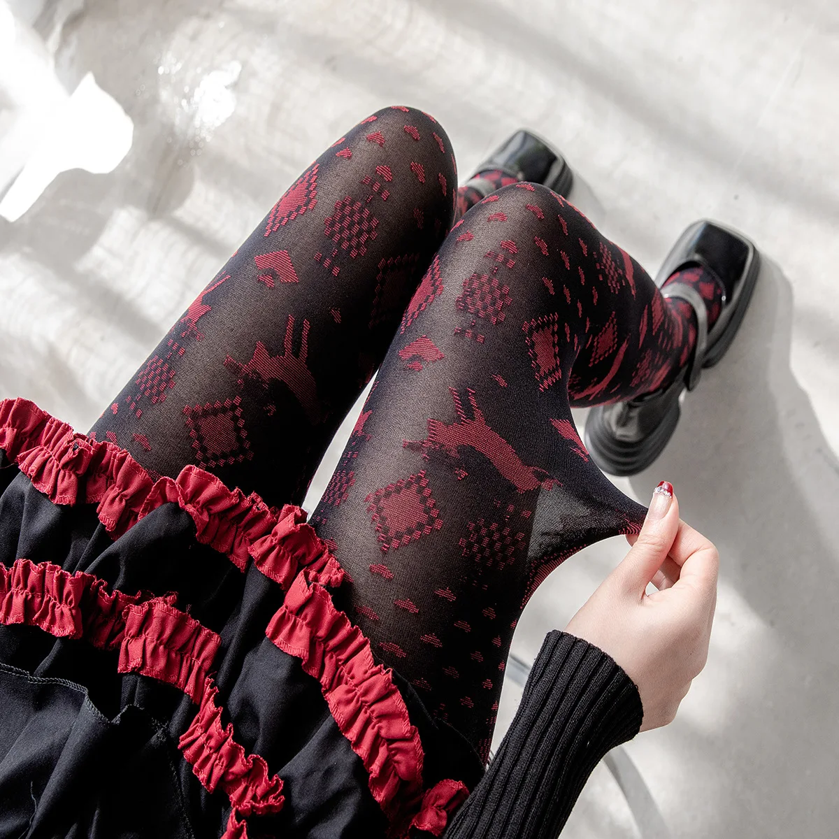 Christmas Women Tights Christmas Tree Reindeer Pantyhose Female Sweet Cute Stockings Retro Spring Autumn Long Socks Hosiery New