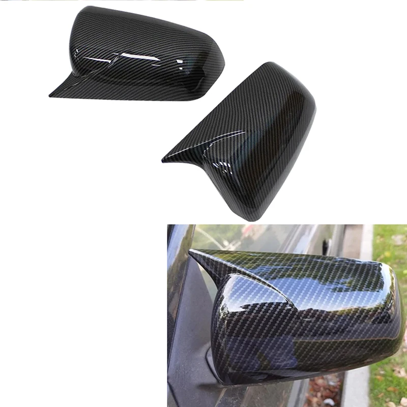 

2 шт. для Mitsubishi Lancer X 10 EX EVO 2008-2016, крышки боковых зеркал из углеродного волокна, ABS, внешние аксессуары для автомобиля