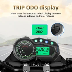 Universal Motorcycle Speedometer Digital LED Tachometer RPM Board Motorcycle Gear Indicator Oil Water Level Instrument Gauge 12v