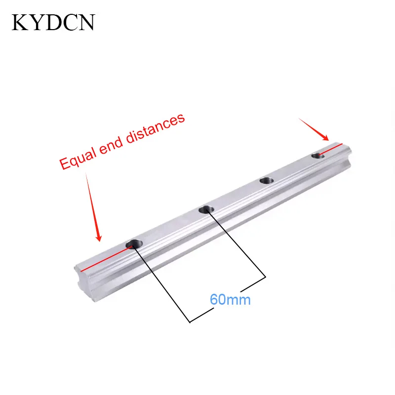 2PCS HGR20 Linear Guide Rails 300-1000mm 4PCS HGH20CA Slide Blocks RM1605 Ballscrew Ball Nut BF12/BK12 for CNC DIY Parts
