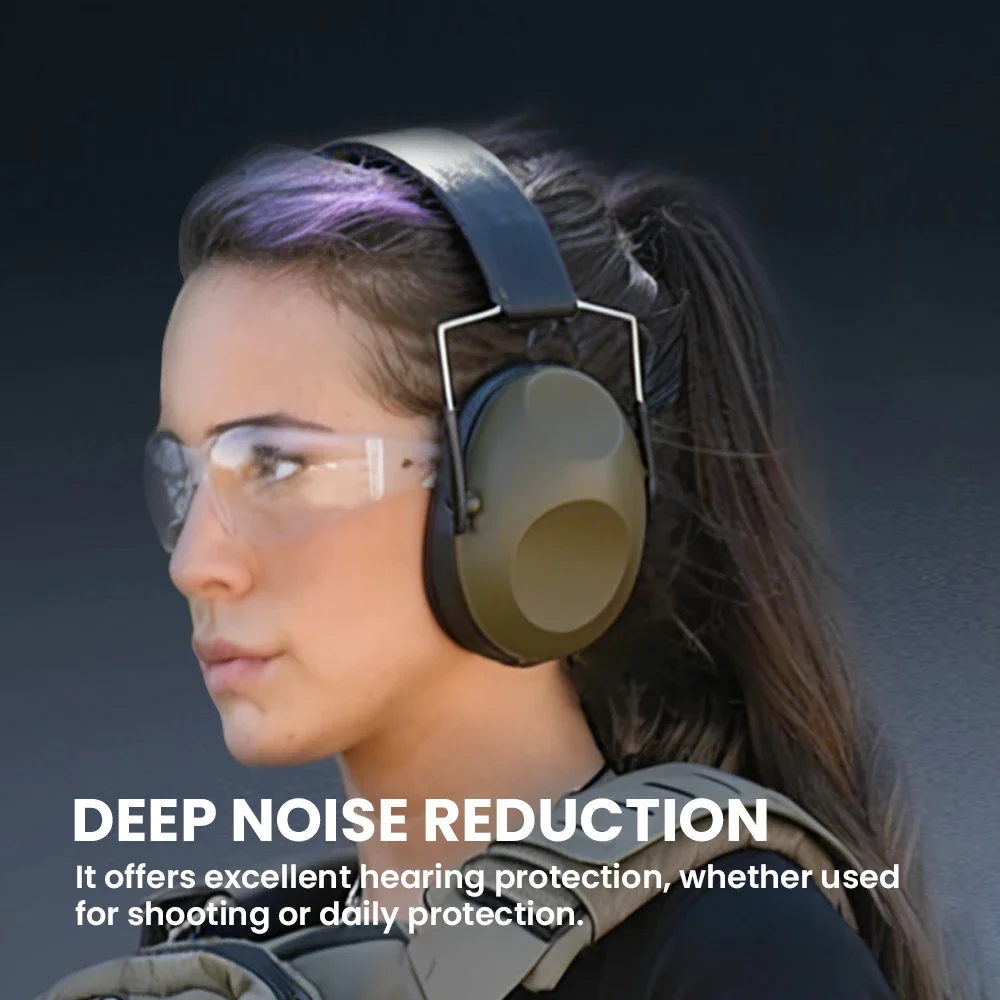 FORCE Low Profile Passive Safety Ear Defenders NRR21dB Noise Reduction Hearing Protector Gun Range Hunting