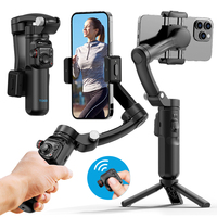 TOKQI-M02 3-Axis Handheld Gimbal Stabilizer for Smartphone,  Foldable Phone Holder Anti-Shake PTZ for iPhone Android TikTok Vlog