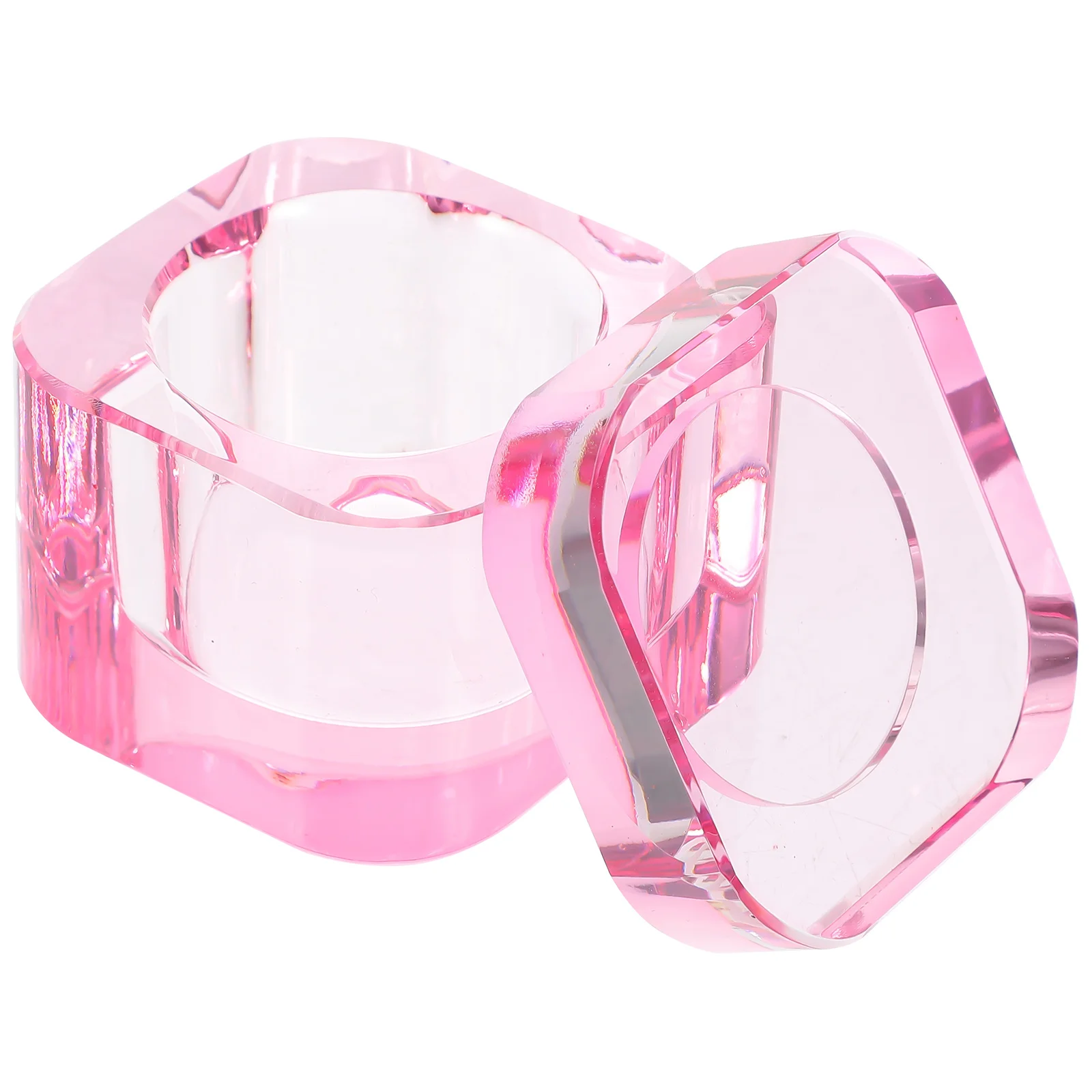 Szklana miseczka do paznokci 30 ml, odporna na uderzenia, do akrylu, narzędzie do manicure z pokrywką, szklana miseczka na paznokcie, do pudru do paznokci.