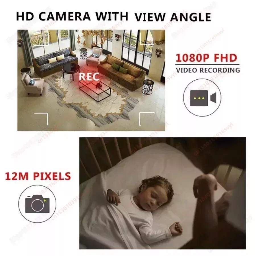 ミニIP WiFi HD 1080p,暗視機能と内蔵バッテリーを備えた内蔵オーディオデバイス,リモコン付きの目に見えないミニレコーダー,最小のIPカメラ