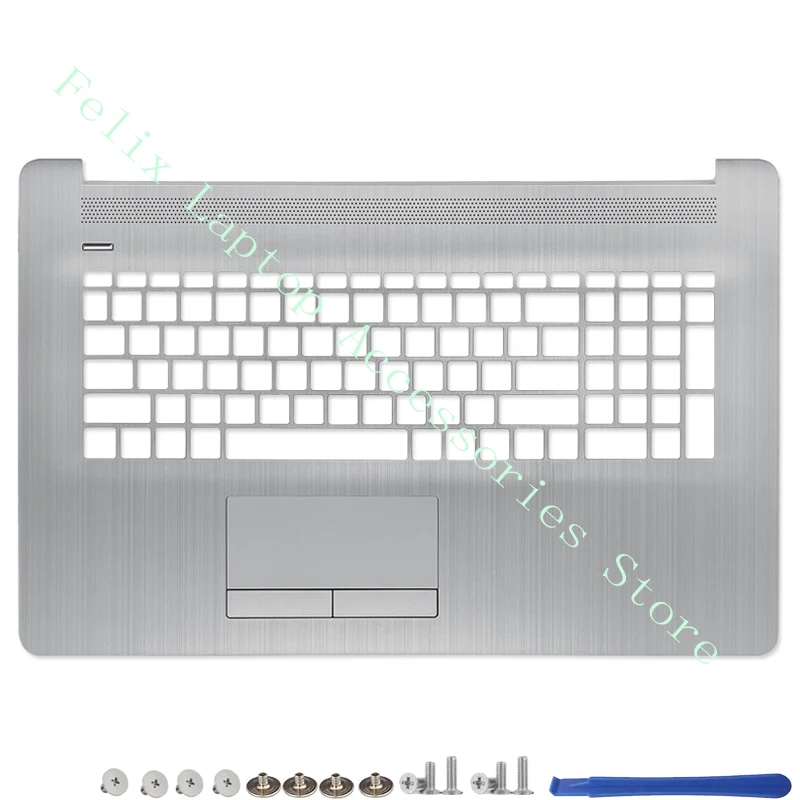 Imagem -04 - Laptop Lcd Tampa Traseira Moldura Palmrest Teclado Superior Caixa Inferior para hp Pavilion 17-by 17-ca cr 17q-cs 470 g7 Preto Prateado Novo