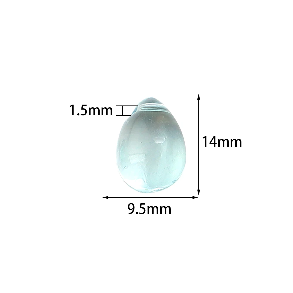 50pcs Water Drop Shape Crystal Beads 9.5x14mm Glass Loose Beads For Jewelry Making DIY Bracelets Necklace Earrings Accessories