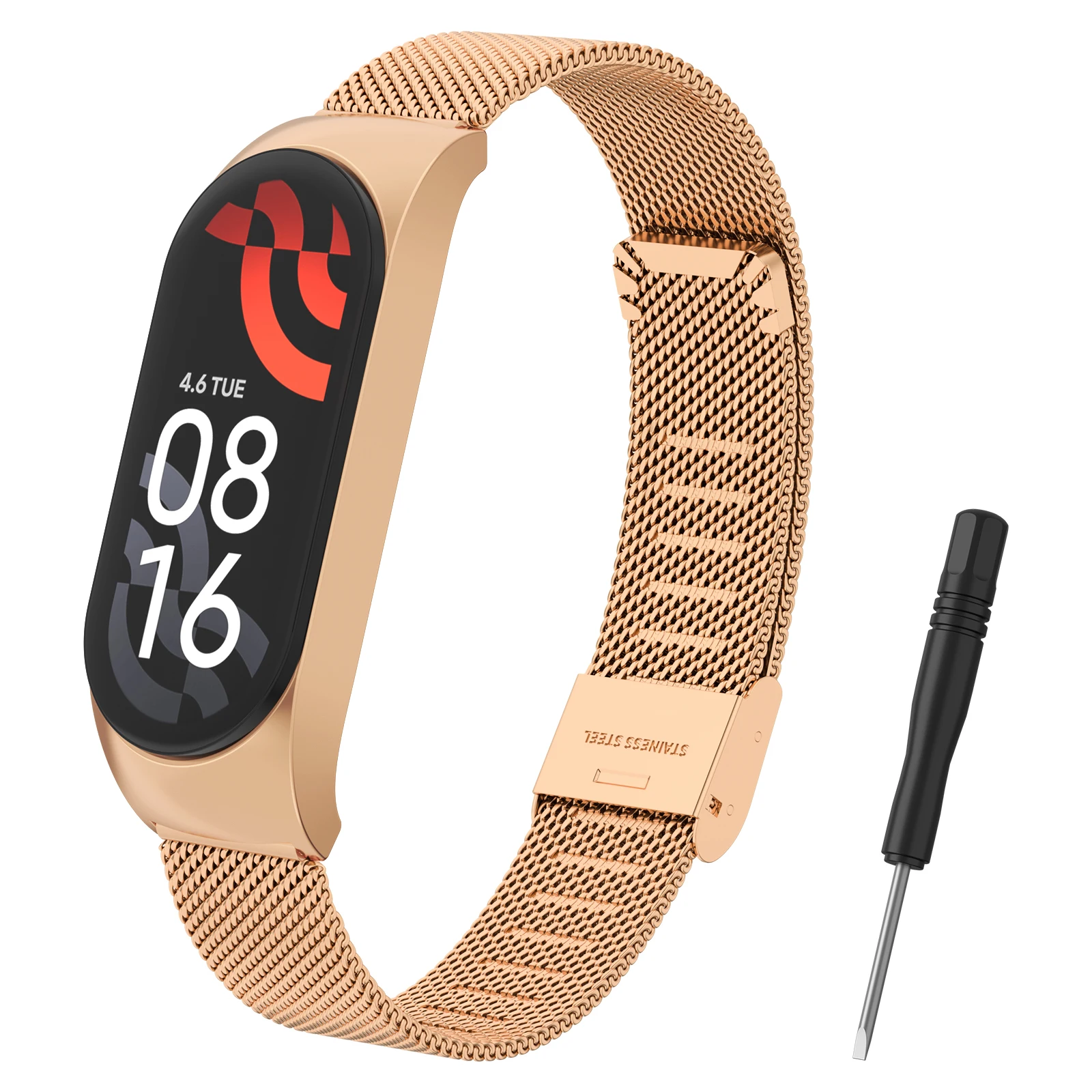 

Ремешок из нержавеющей стали для Xiaomi Mi Band 7, сменный Браслет «Миланская петля» для Xiaomi Mi Band 7